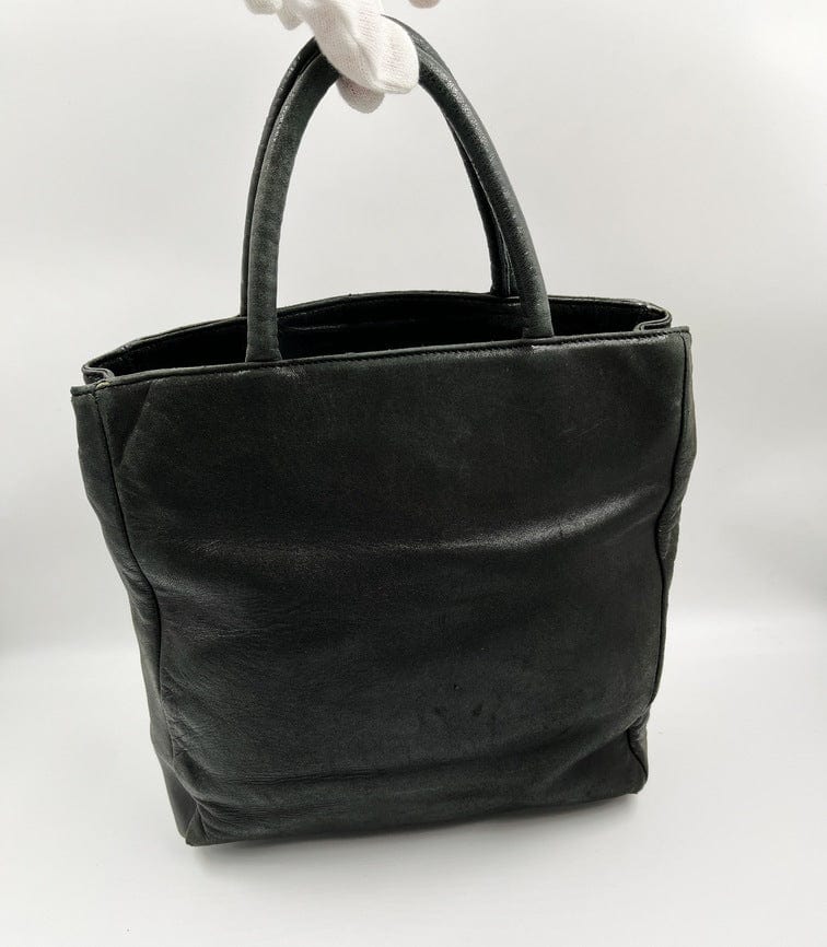Prada Tote Leather Black Tote Bag Leather Tote 2