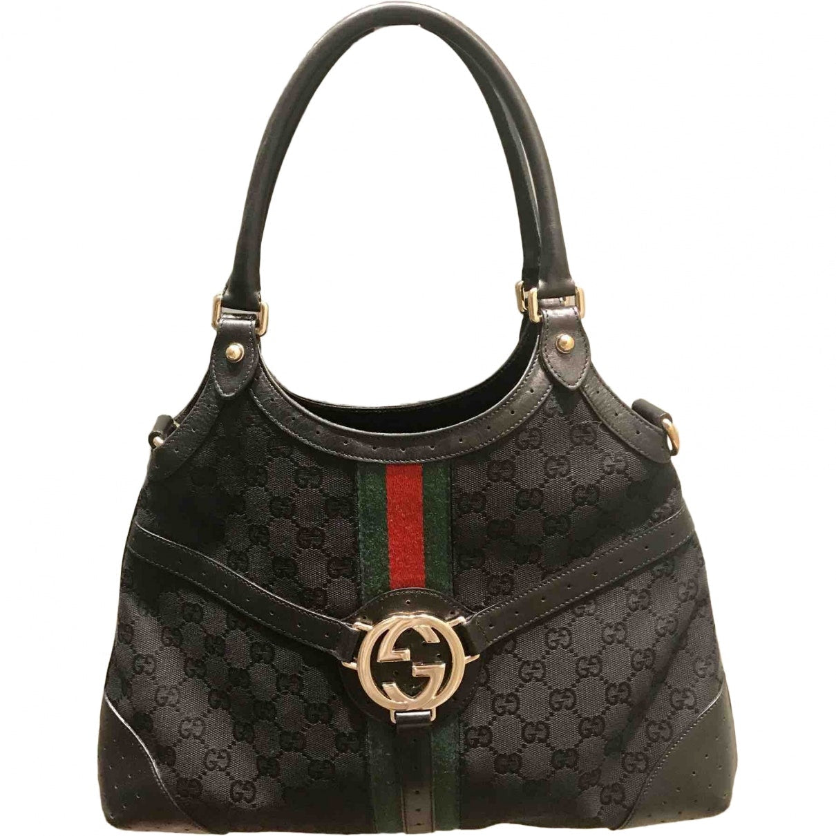 Gucci black cloth handbag