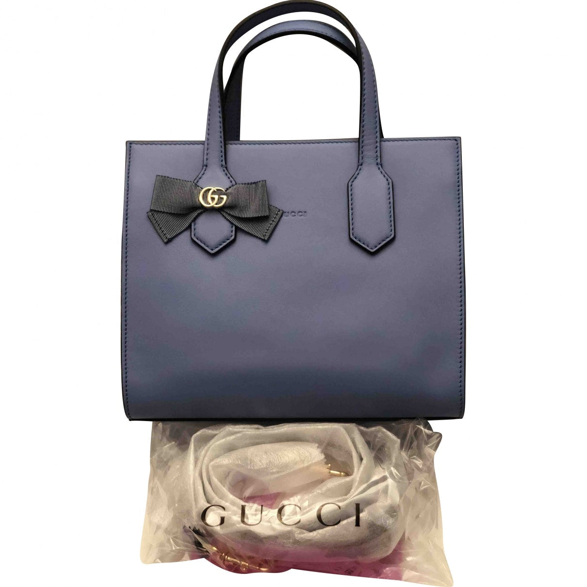 Gucci blue leather handbag