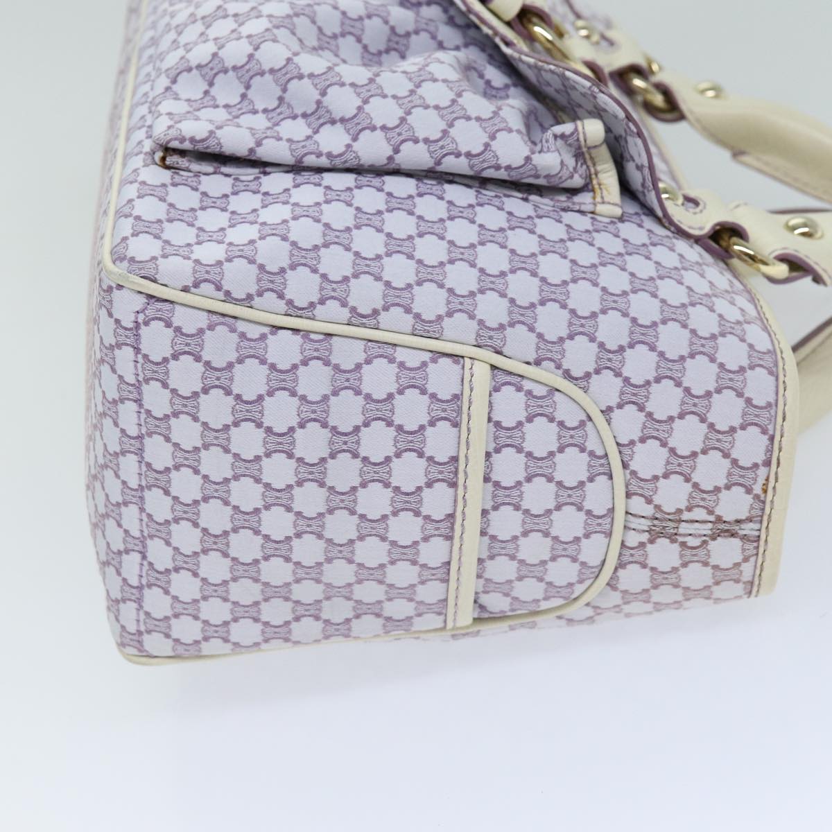 Luxury Macadam Tote Bag Purple Canvas