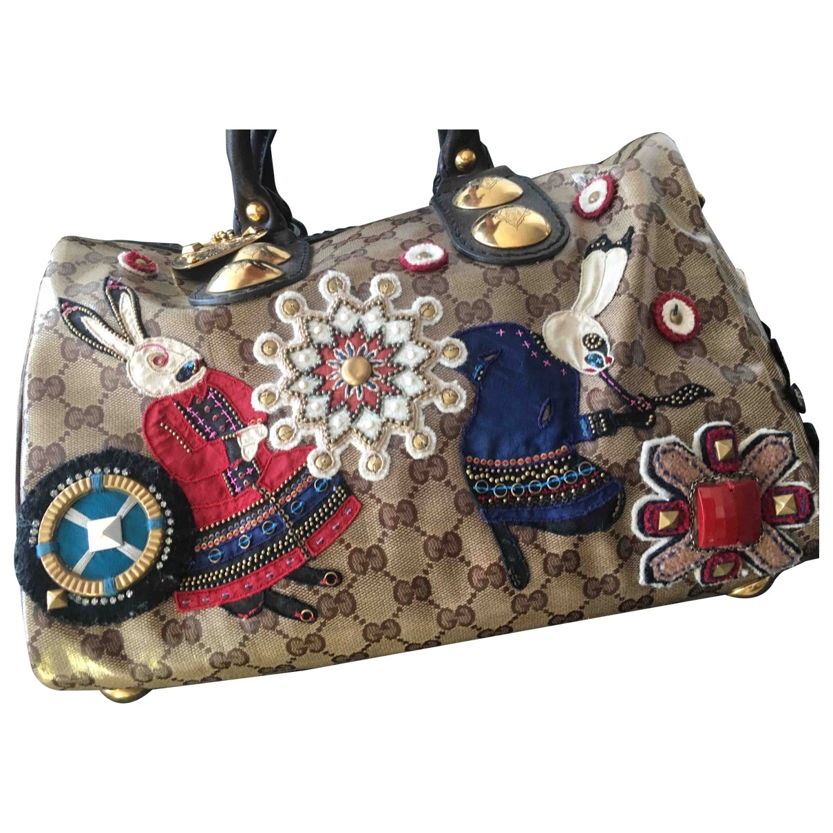 Gucci boston multicolour cloth handbag