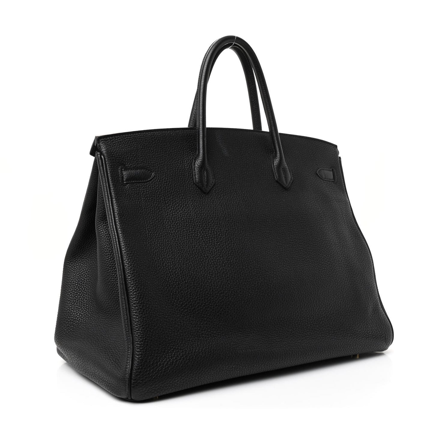 Hermes Togo Birkin Handbag Black Travel Bag 40 Black 1753052