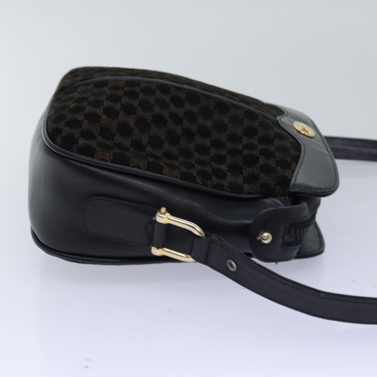 Luxury Triomphe Shoulder Bag Canvas Suede