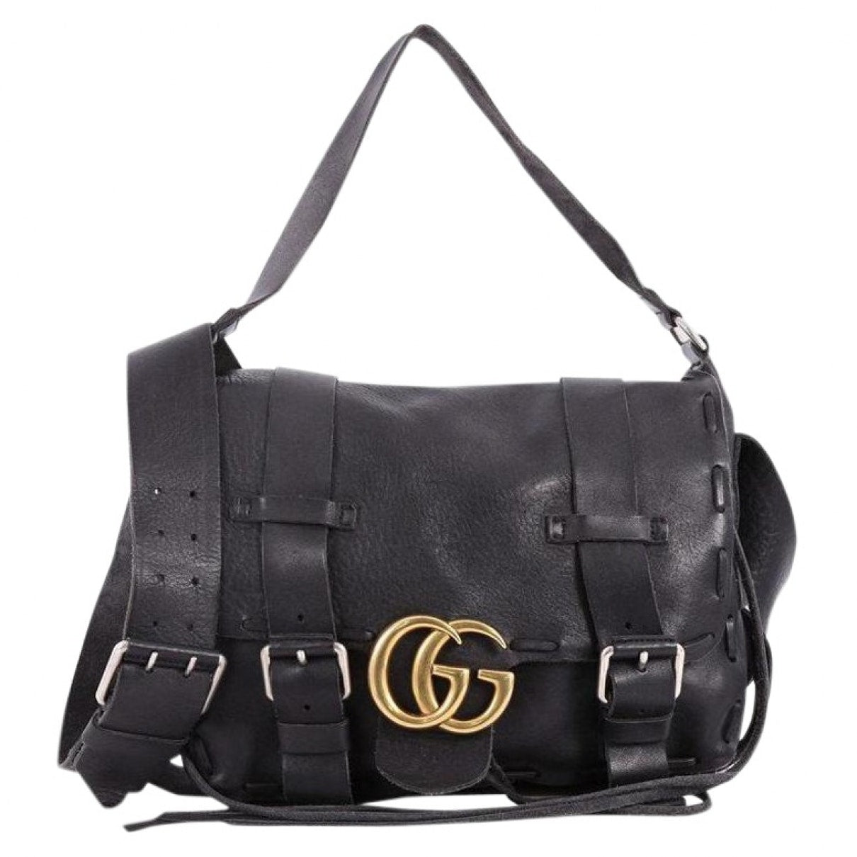 Gucci marmont black leather handbag