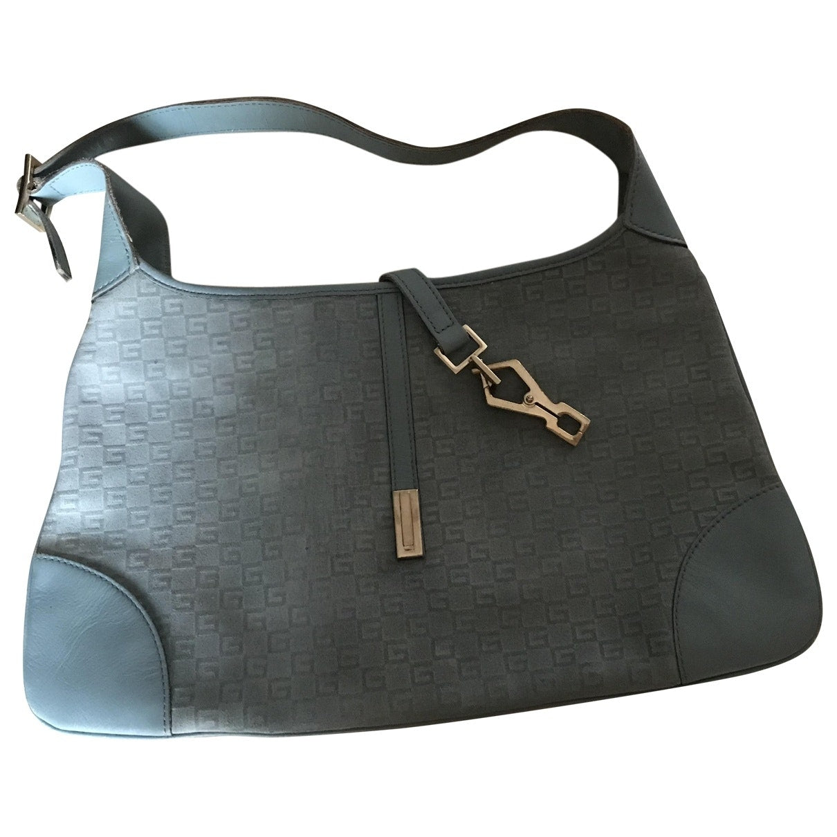 Gucci jackie turquoise leather handbag