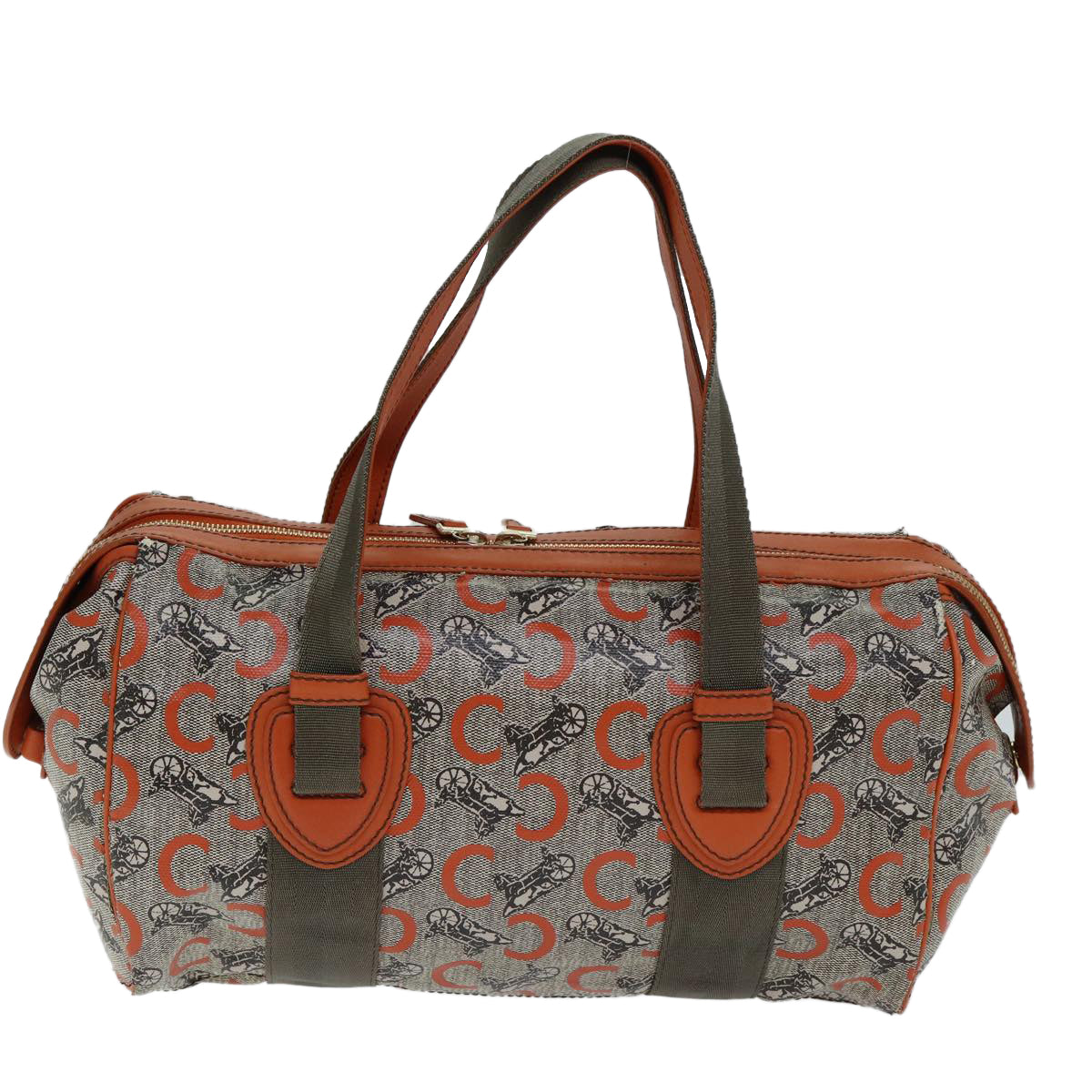 Luxury C Macadam Hand Bag Orange Canvas Travel Bag