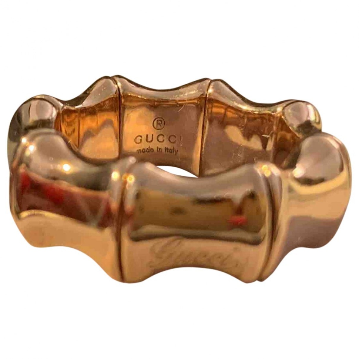 Gucci bamboo gold pink gold rings
