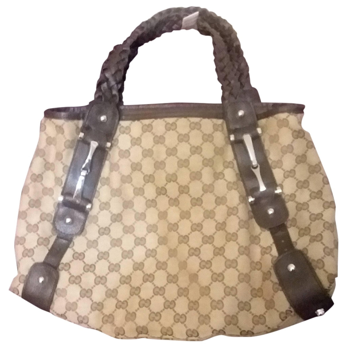 Gucci pelham brown cloth handbag