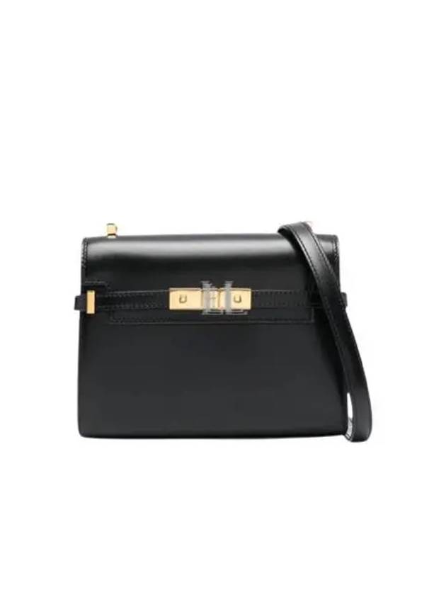 YSL Saint Laurent Saint Laurent Trending Manhattan Mini Embossed Tone Leather Black Travel Bag