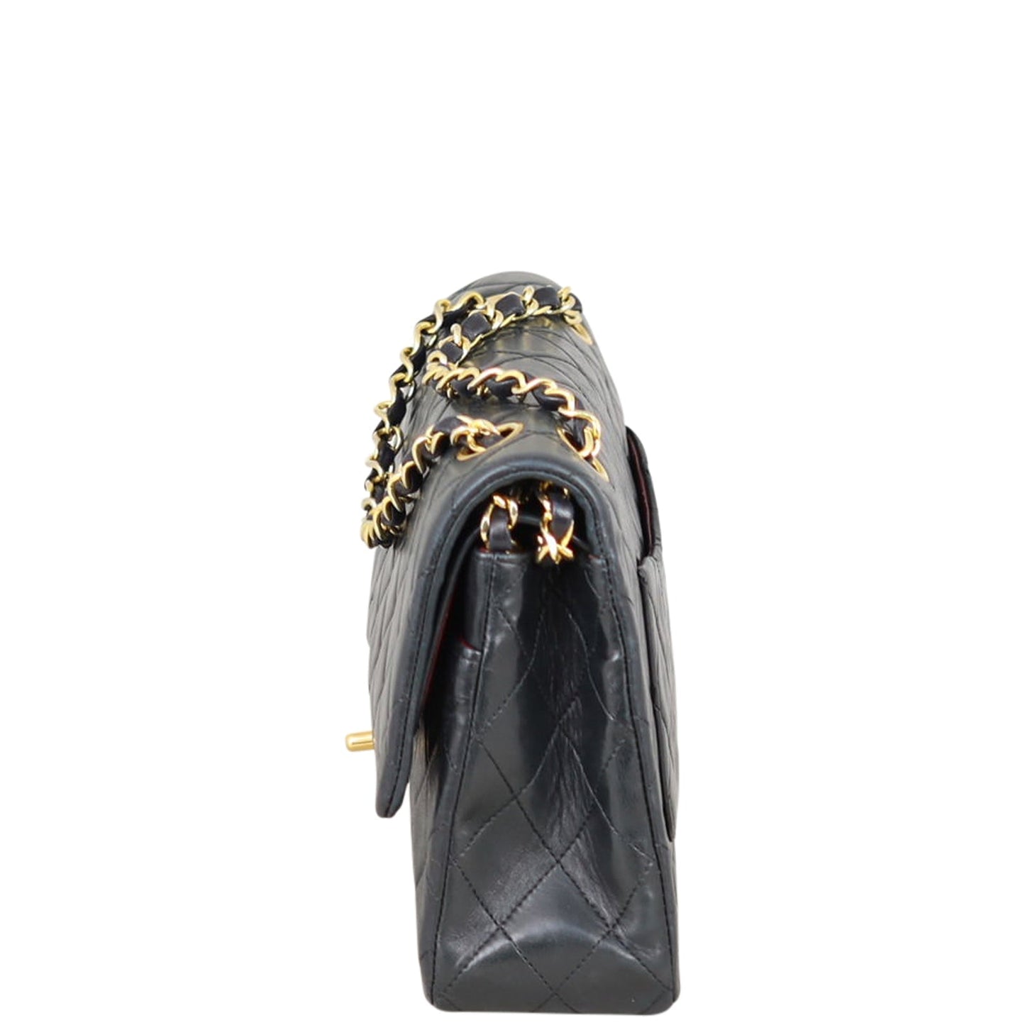 Chanel Classic Double 2 Series Handbag Black Medium