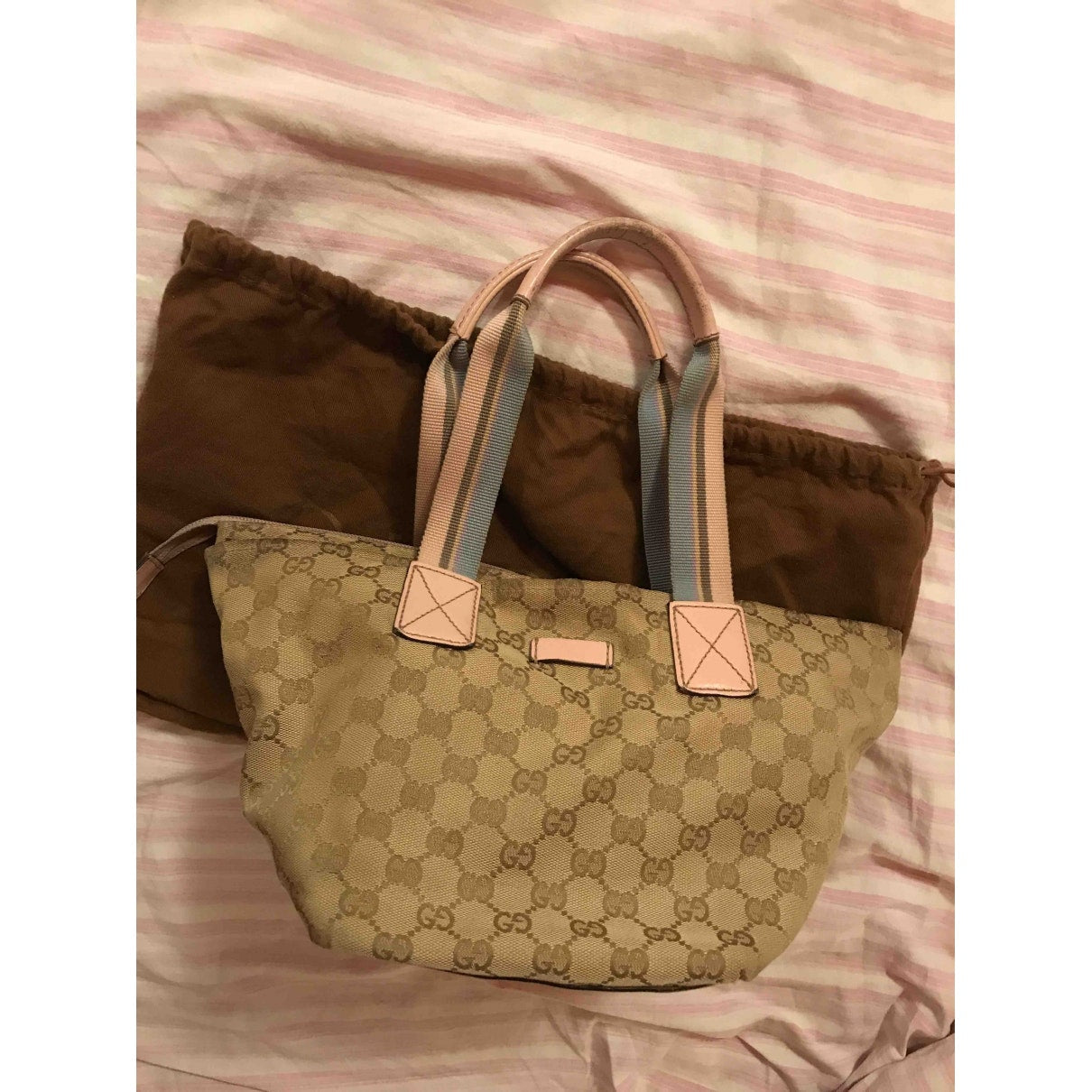 Gucci beige cloth handbag