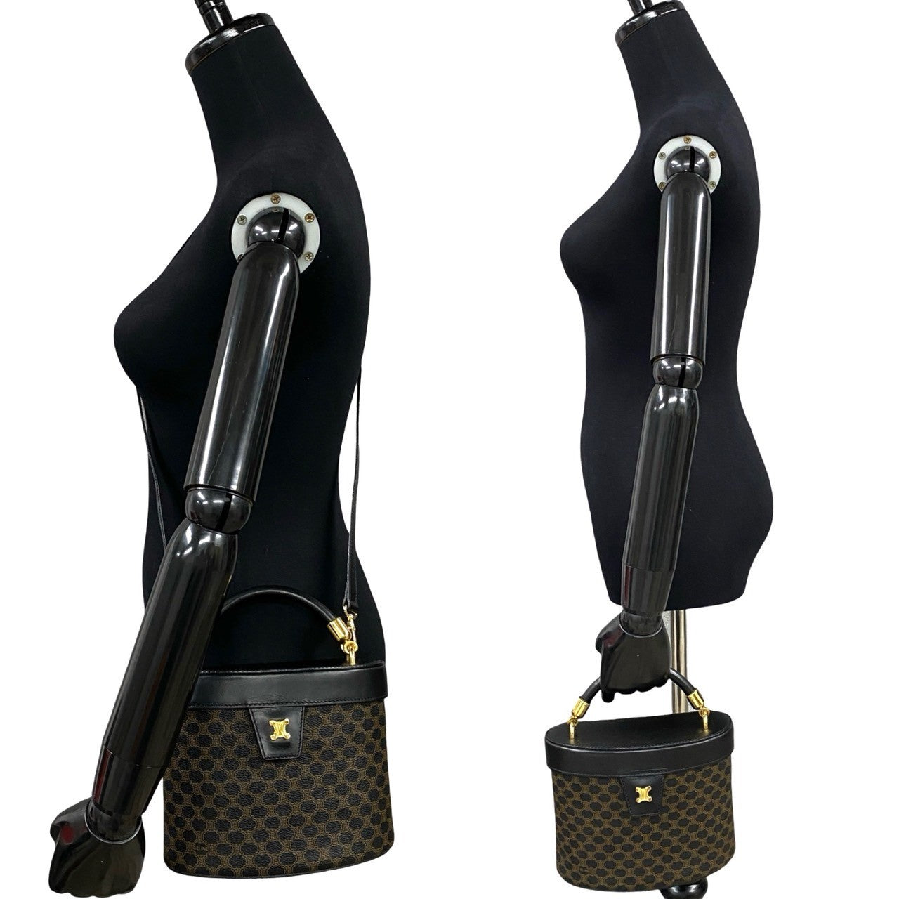 Shoulder Bag , Pvc Macadam Blazon Pattern Leather Black