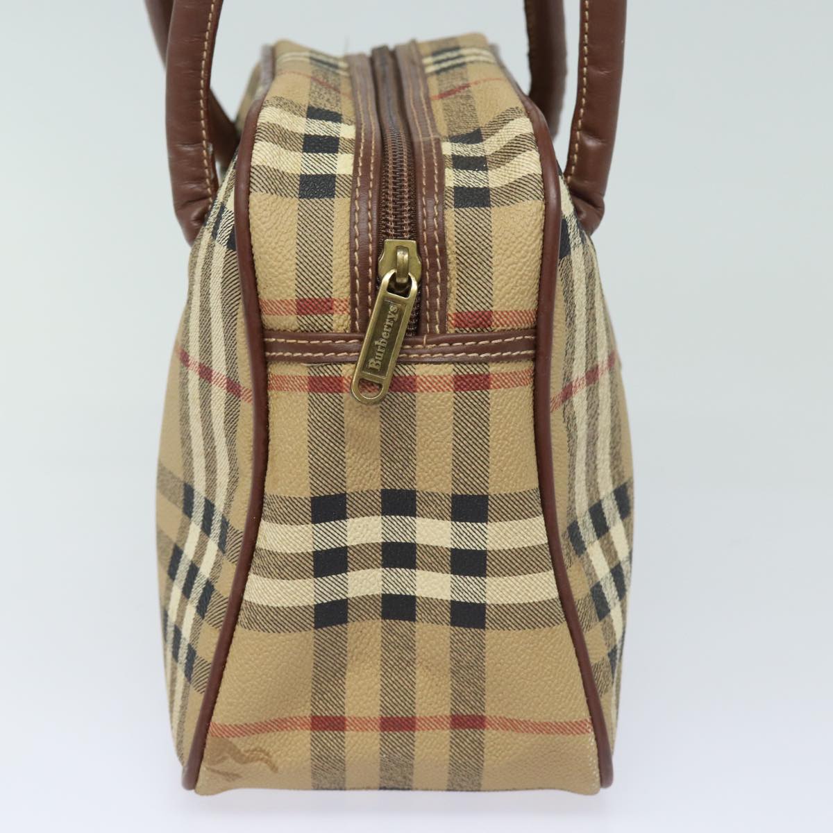 Burberry Luxury ss Nova Check Shoulder Bag Pvc Auth Leather Beige Beige Auth 78850