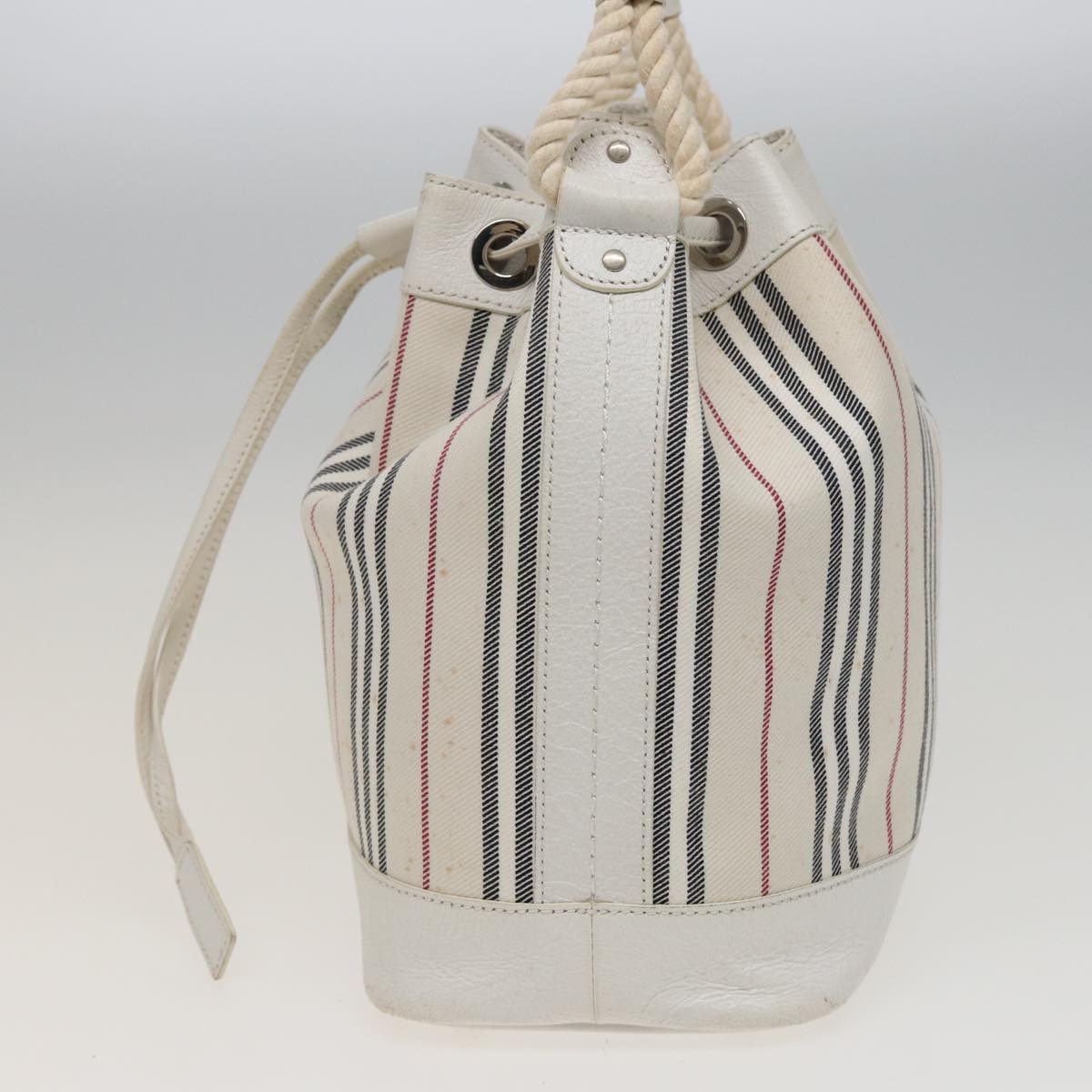 Burberry Luxury Shoulder Bag Auth Leather Canvas White