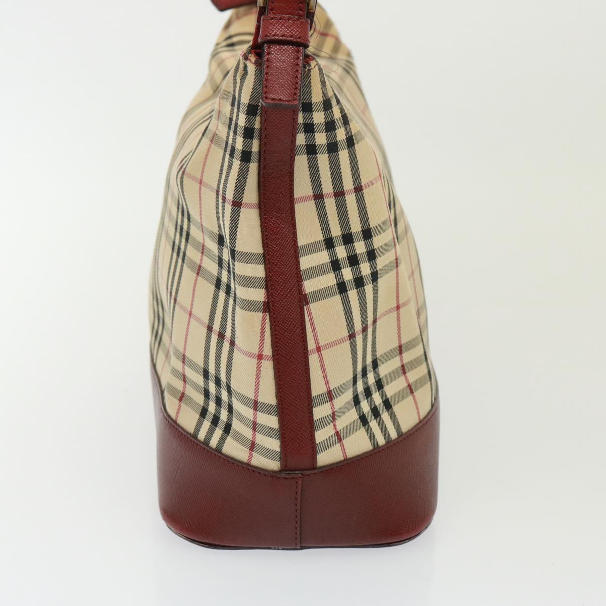 Burberry Luxury Nova Check Shoulder Bag Auth Canvas Beige