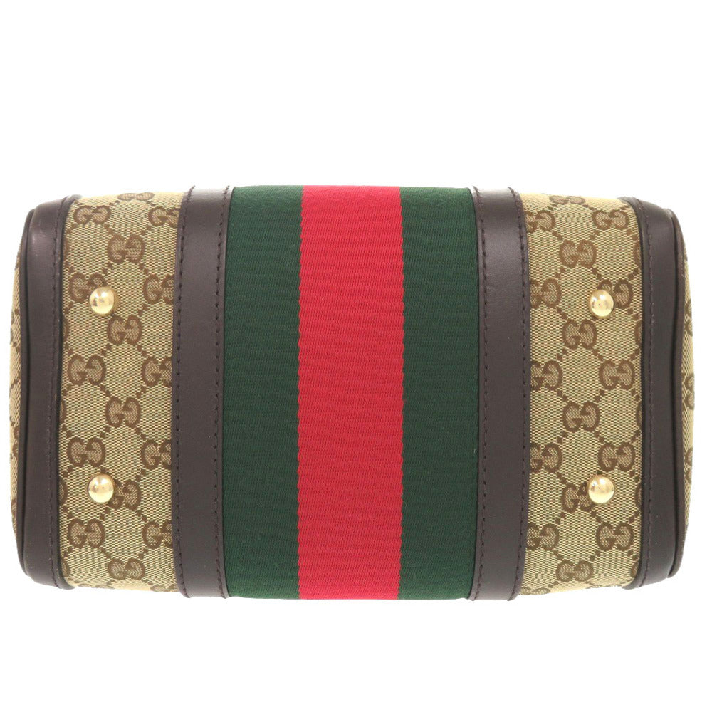 Gucci GG Shelly line GG Canvas Beige Travel Bag