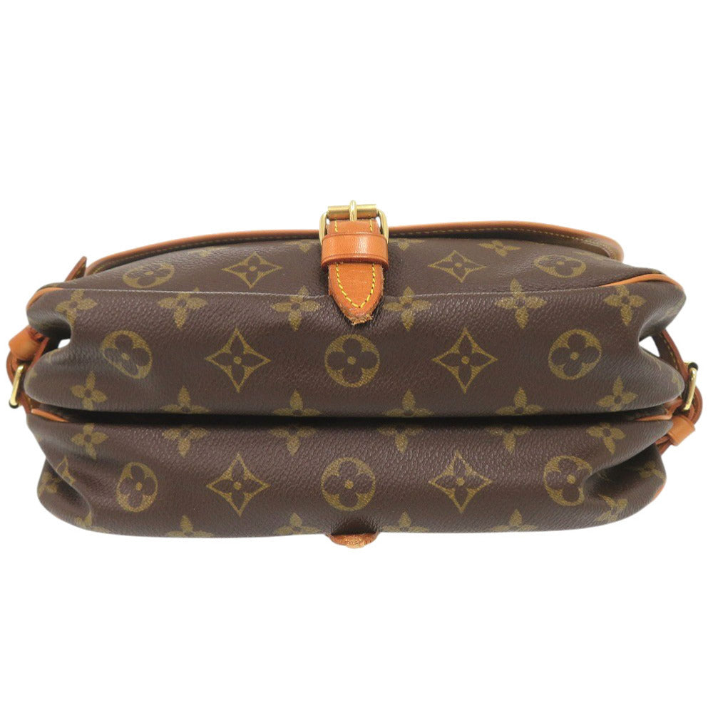 Louis Vuitton M42256 Saumur 30 Monogram Canvas Brown Shoulder Bag 7B0314Pe5M9
