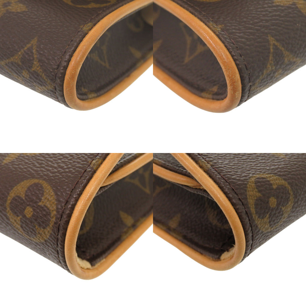 Louis Vuitton M51854 Pochette Twin PM Monogram Canvas Brown Shoulder Bag 7C0088Ga5K6