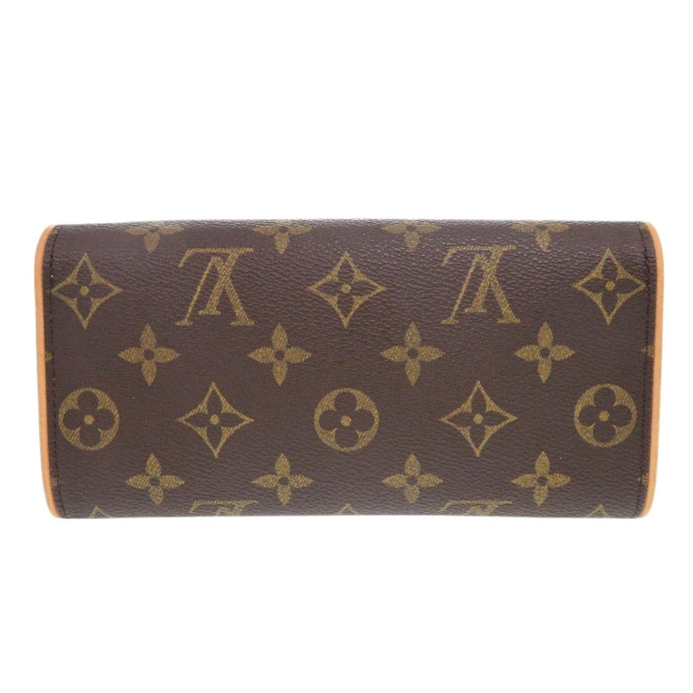 Louis Vuitton M51854 Pochette Twin PM Monogram Canvas Brown Shoulder Bag 7C1047Gp5R14