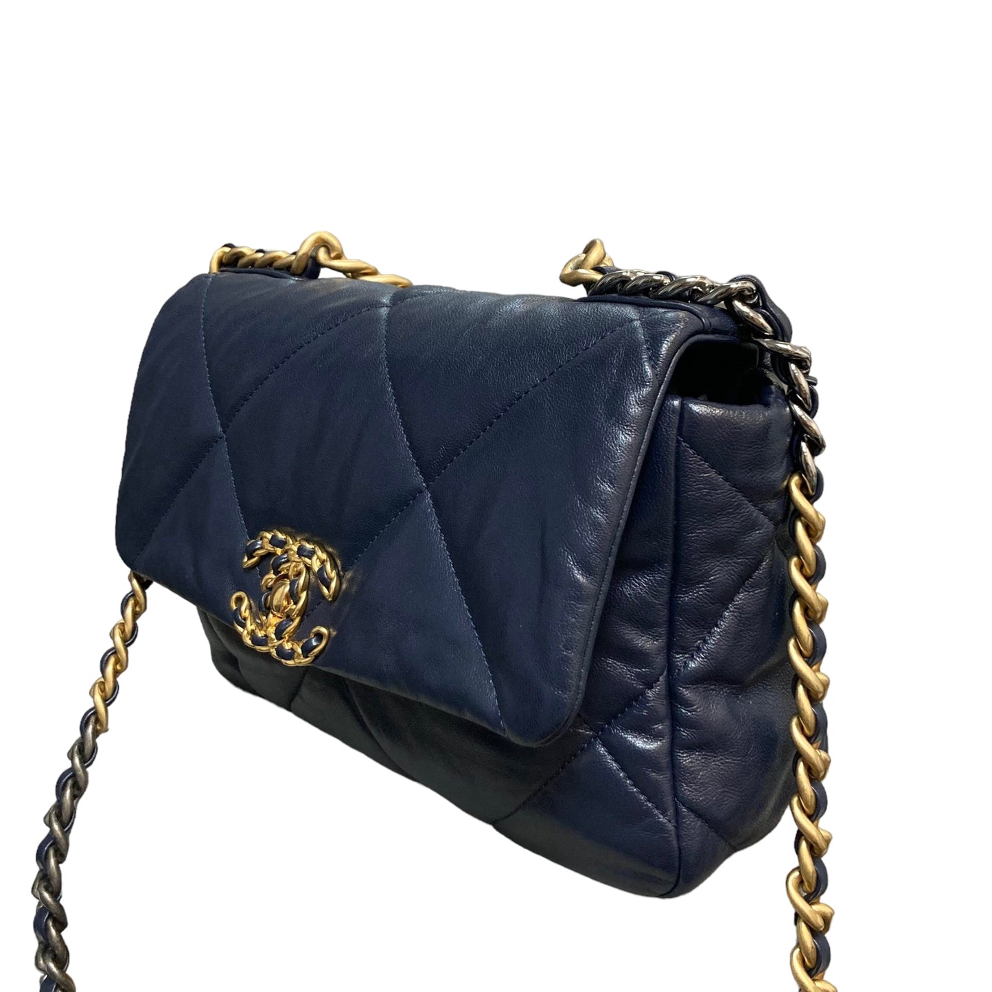 Chanel 19 Large MHW Handbag Leather Quilted Crossbody Bag
