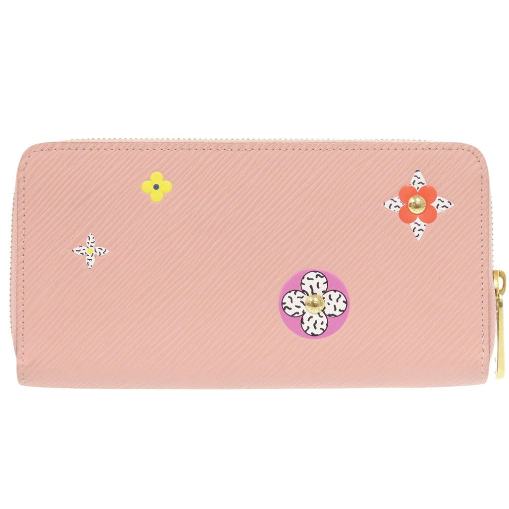 Louis Vuitton Long Purse M62067 Epi Zip Leather Pink Wallet Case
