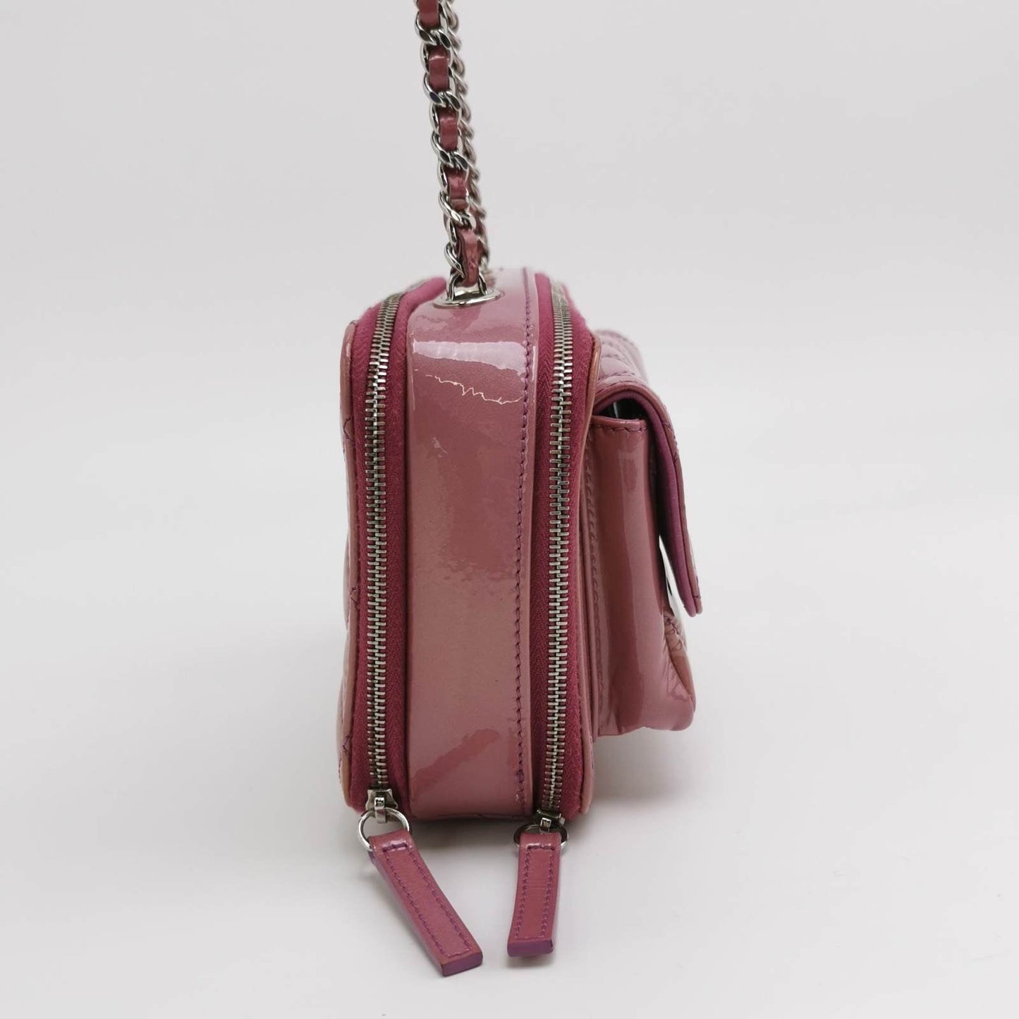 Chanel Pocket Box Camera - Lavendar Patent Pink Small Leather Crossbody Bag