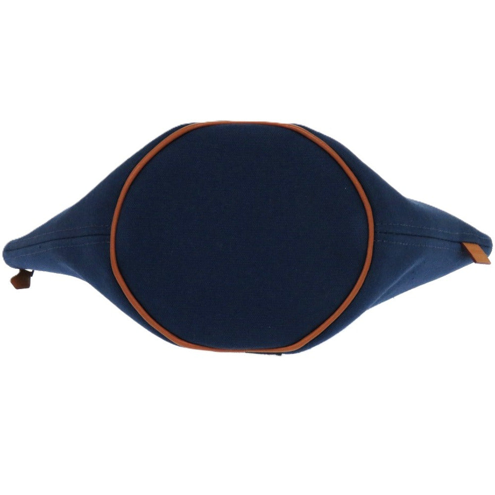 Pouch , Cotton Indigo Palmir Trapezoid Pouch Canvas Blue Travel Bag