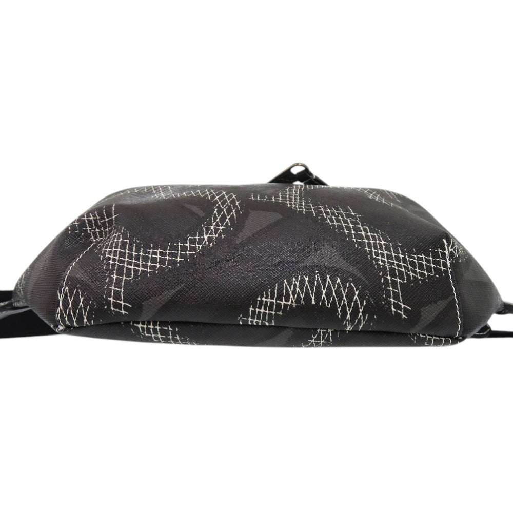 Burberry Waist Bag Pvc Sling Bag One Belt Tb Monogram Black