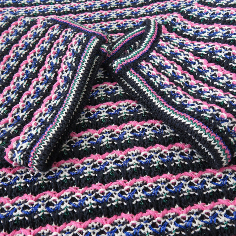 Chanel knit cotton Short sleeve knit COCO Pink Handbag