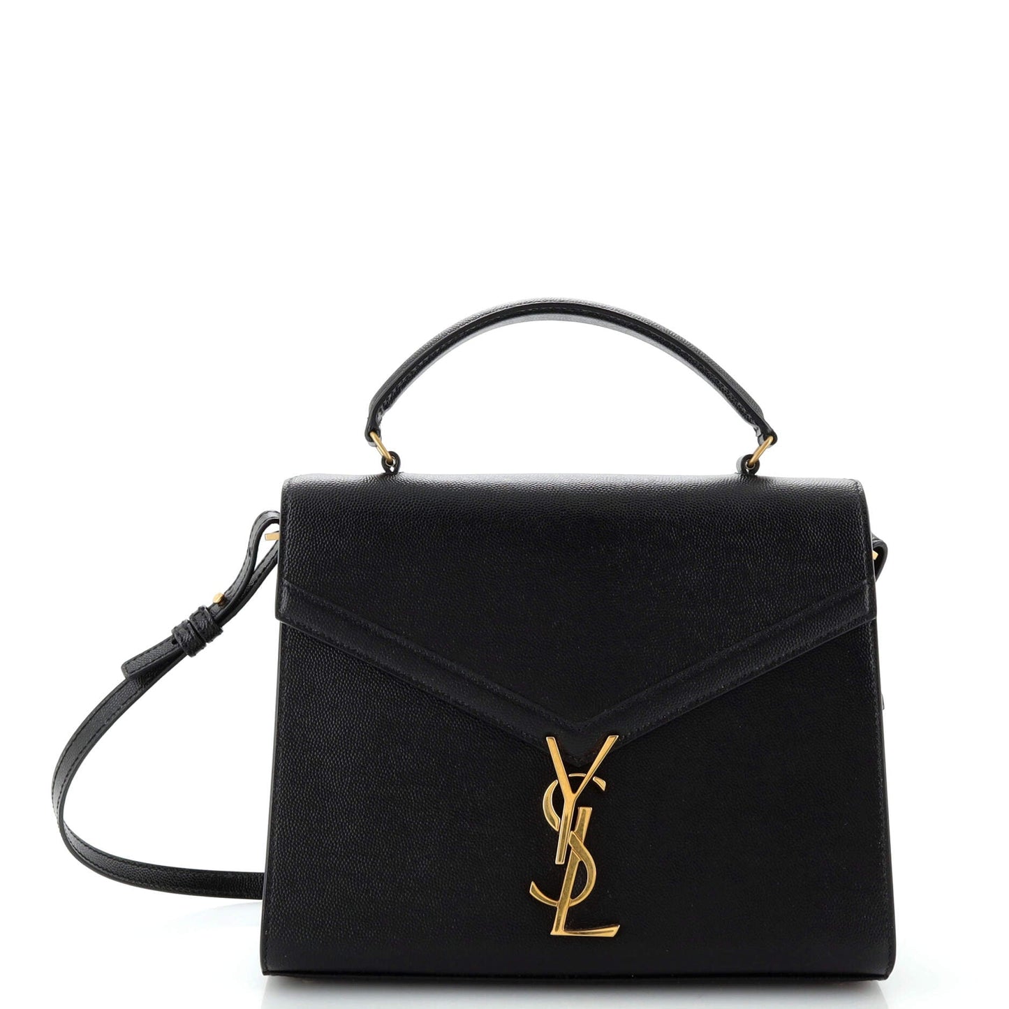YSL Saint Laurent Saint Laurent Trending Cassandra Top Handle Bag Leather Medium Travel Bag