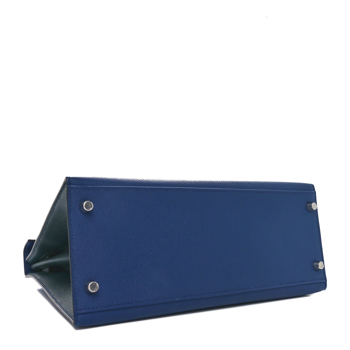 Hermes Epsom Horseshoe Kelly Sellier Bleu Saphir Vert Cypress Shoes