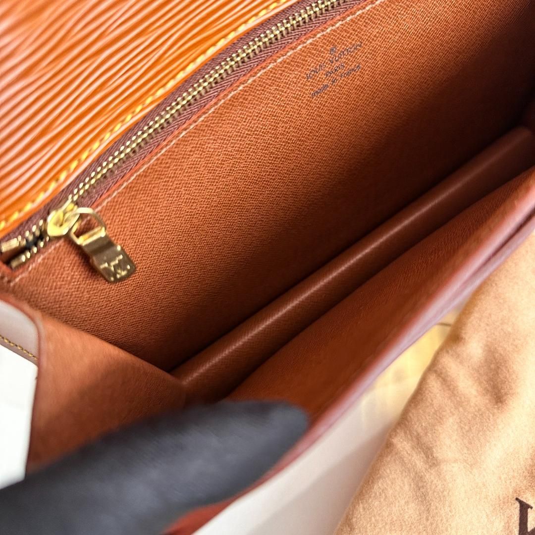 Louis Vuitton Epi Leather Sellier Dragonne - Brown Clutches, Handbags MR2104202547222A