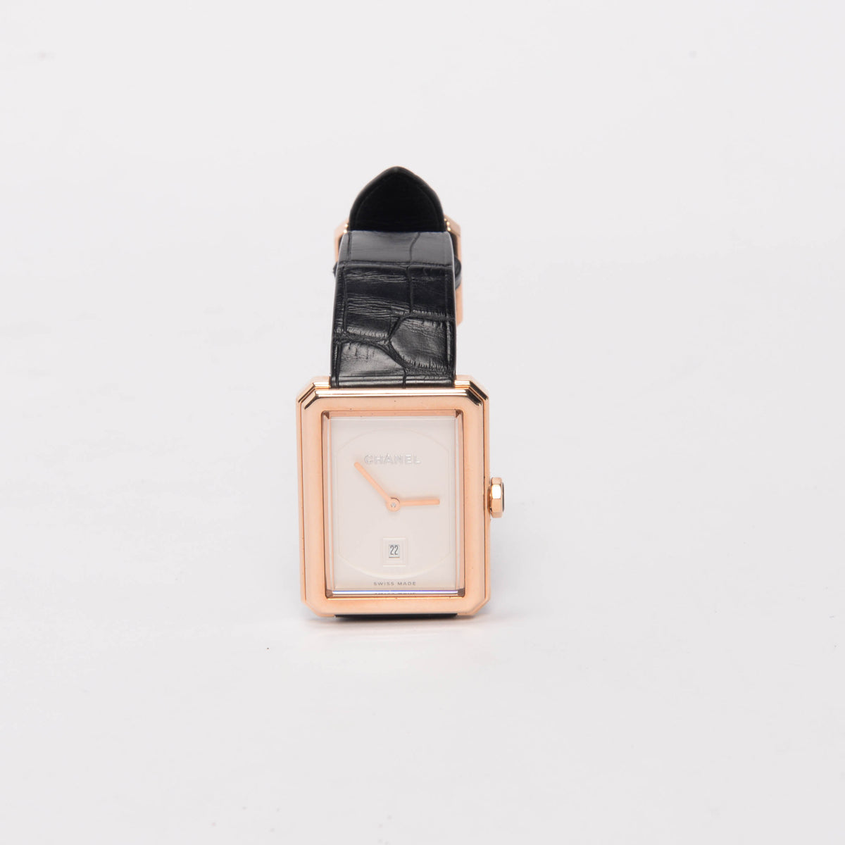 Chanel 18K Beige Gold Medium Boy.Friend Watch Bag