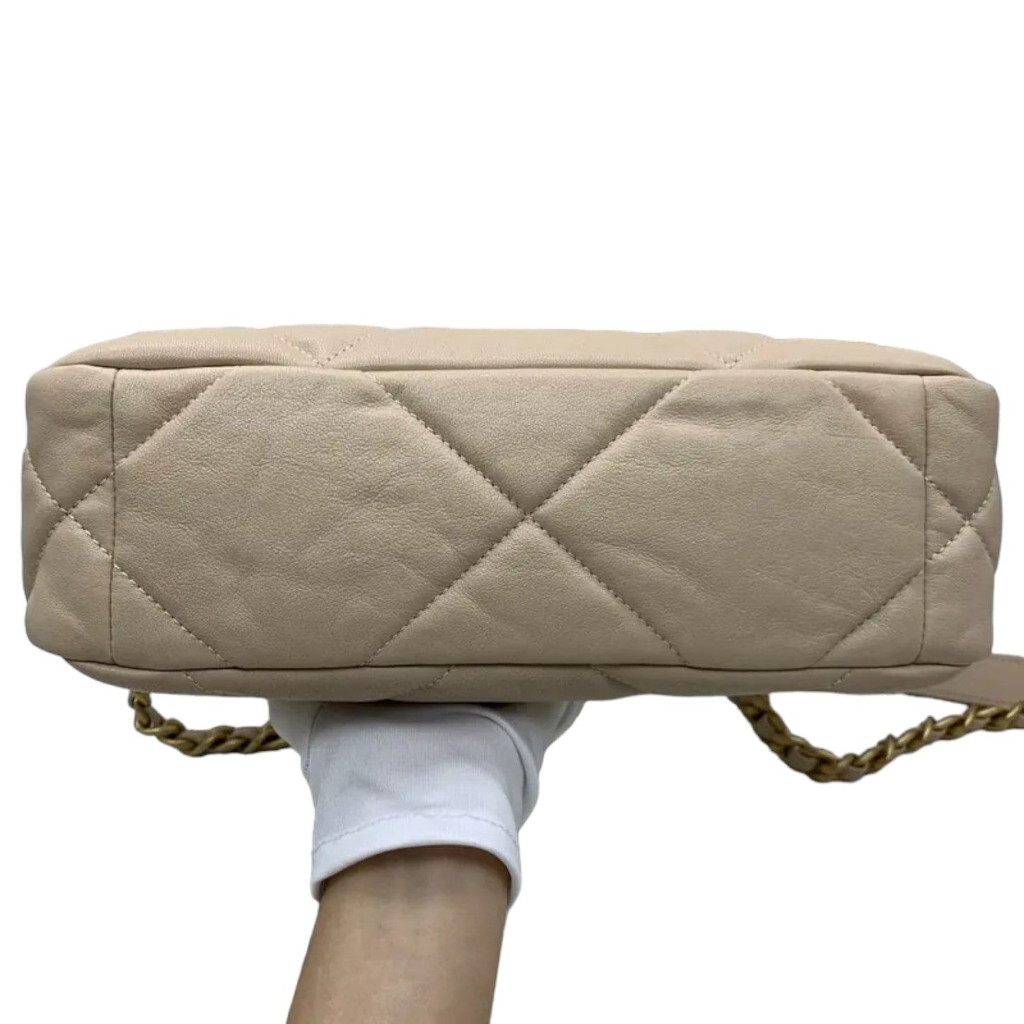 Chanel Lambskin 19 Flap Small MHW Handbag Leather Quilted Shoulder Bag