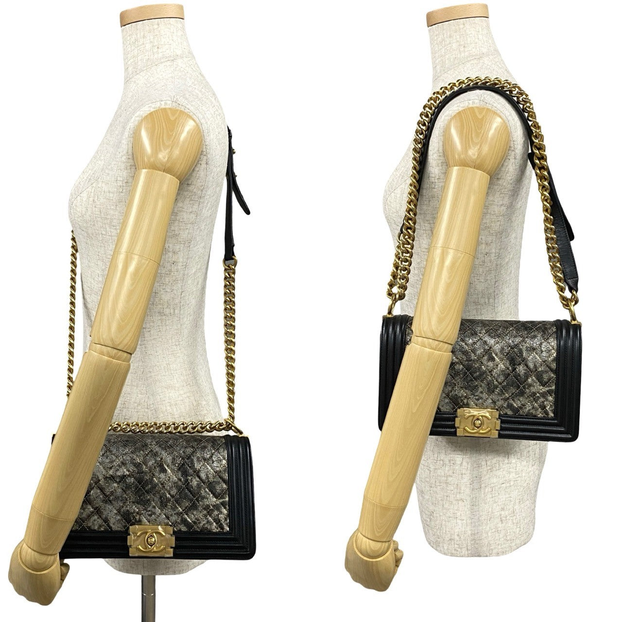 Chanel Boy Black Leather Shoulder Bag