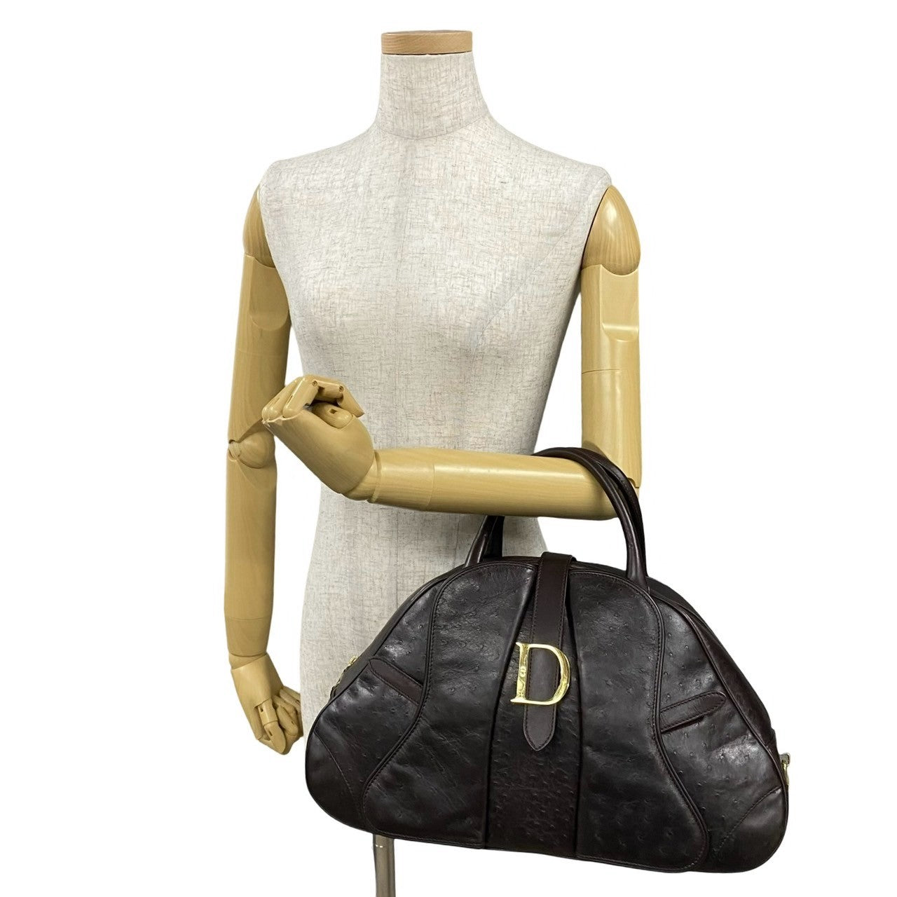 Dior Christian Ostrich Handbag Travel Bag
