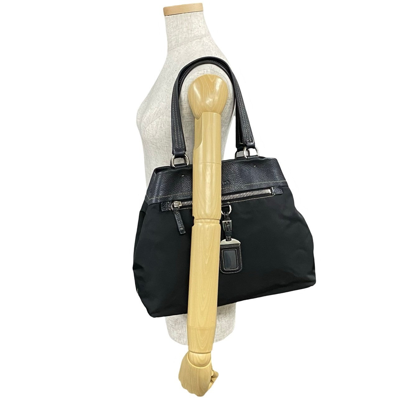 Prada Official Name 2Way Bag Leather Travel Bag