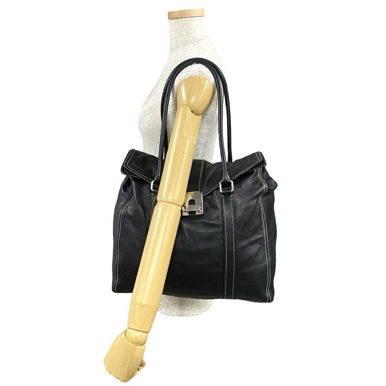 Prada 2Way Bag Leather Travel Bag 5