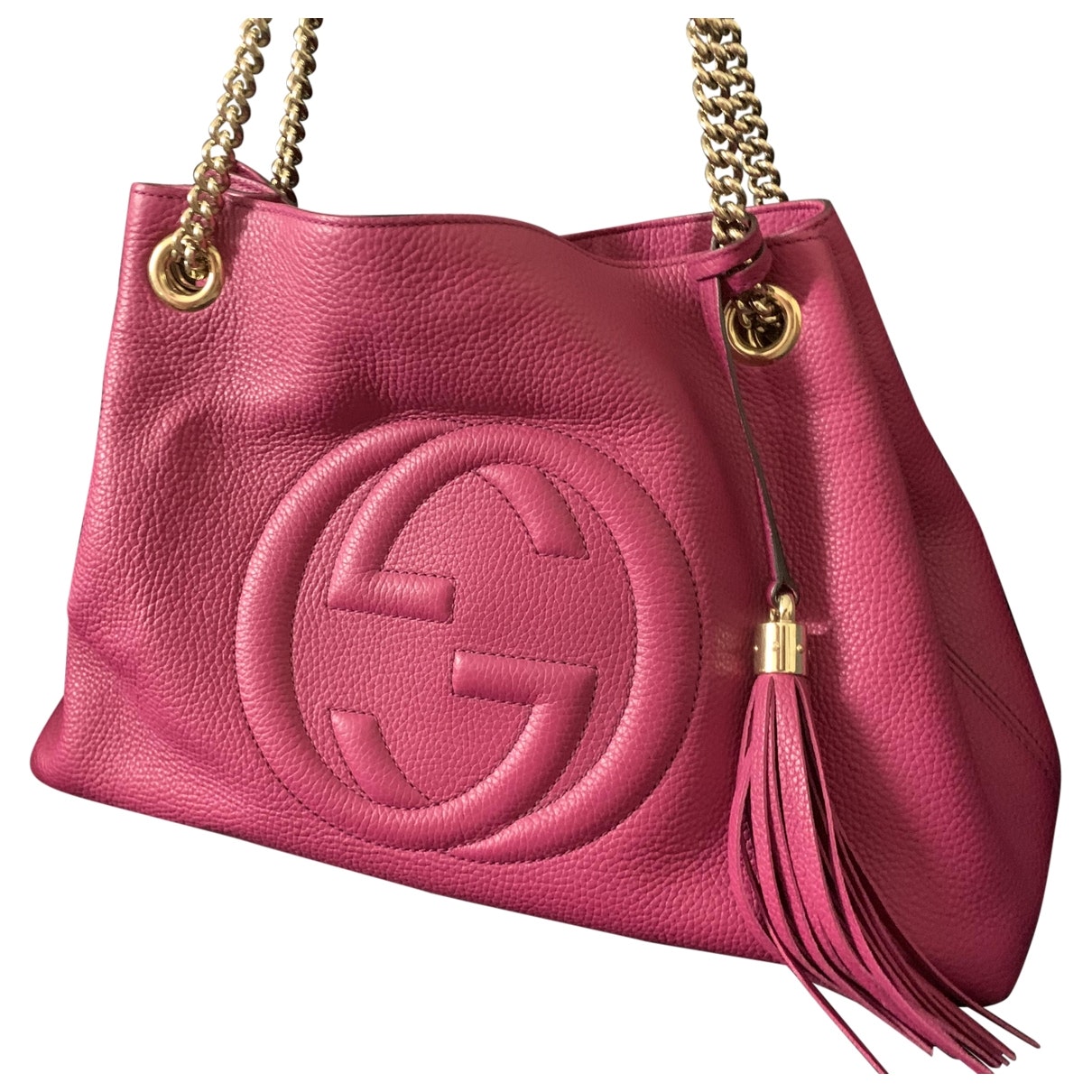 Gucci soho pink leather handbag