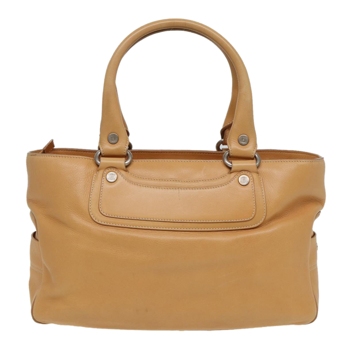 Luxury Hand Bag Leather Beige Travel Bag