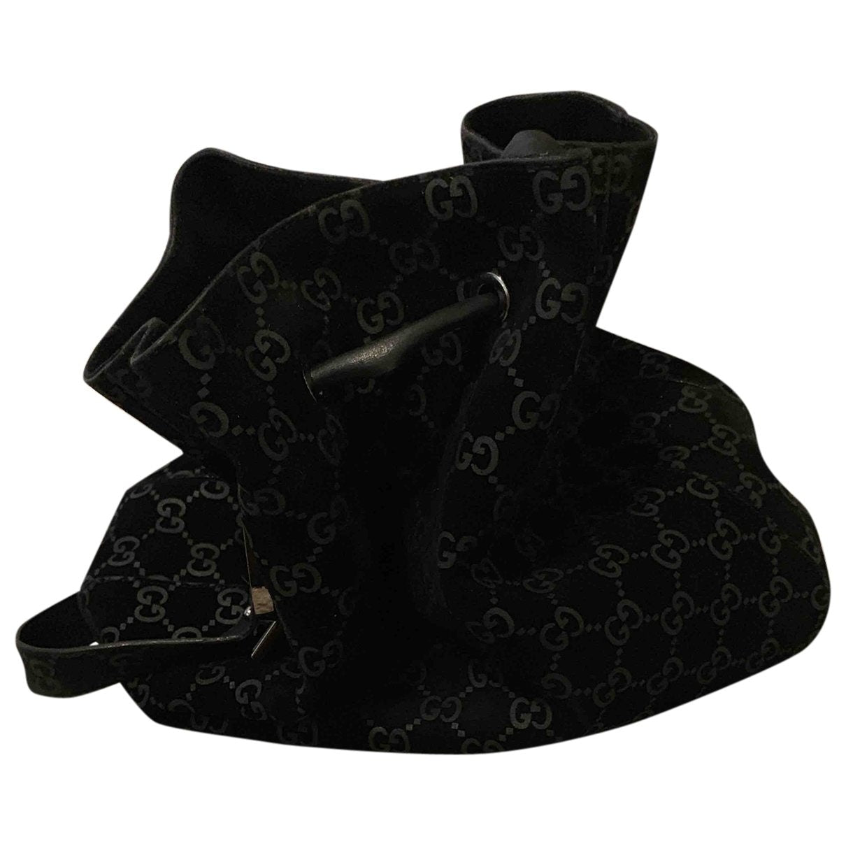Gucci hobo black leather handbag