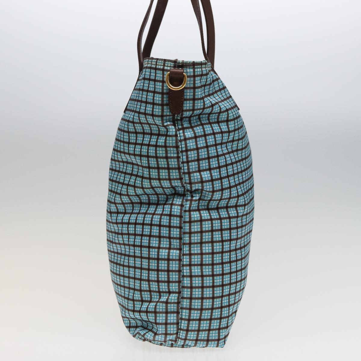 Prada Hand Bag 2Way Light Auth Nylon Blue Travel Bag