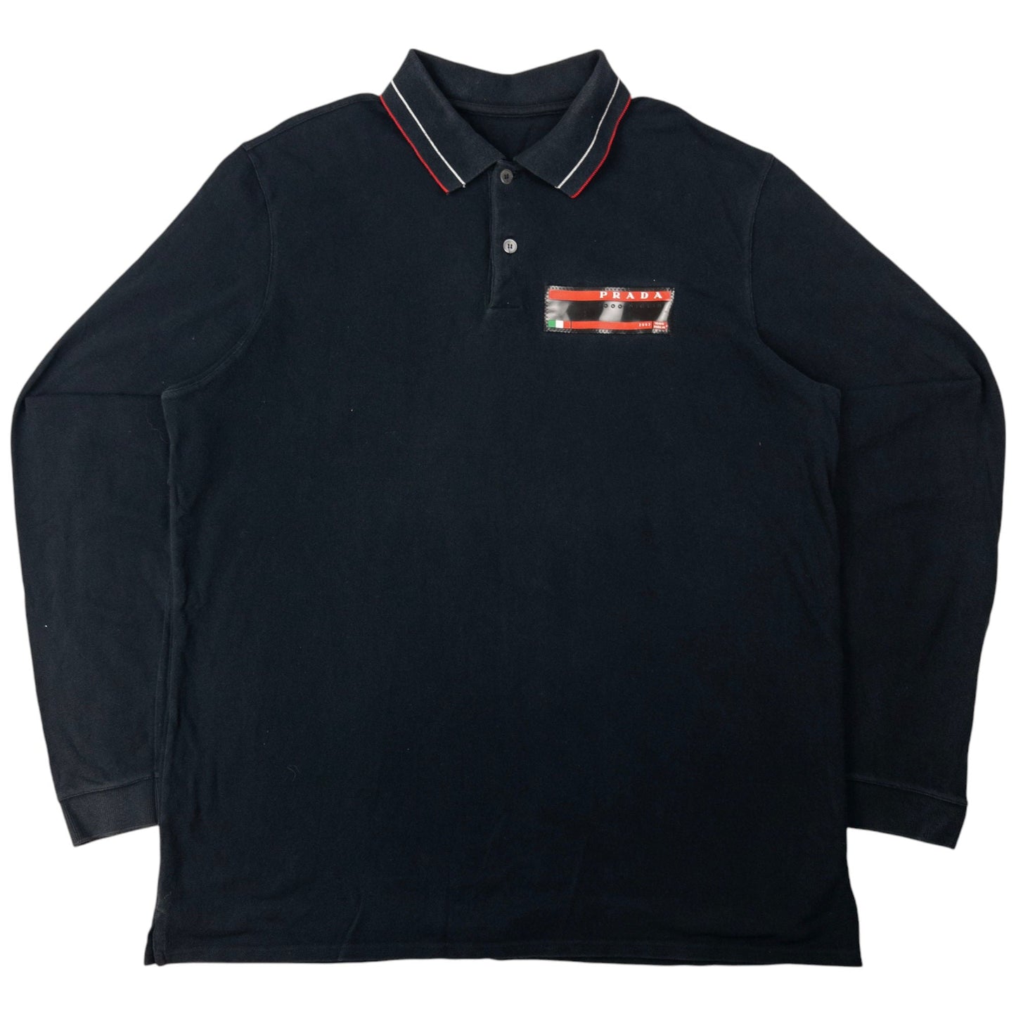 Prada Handbag Sport Migalia Long Sleeve Polo Shirt Black