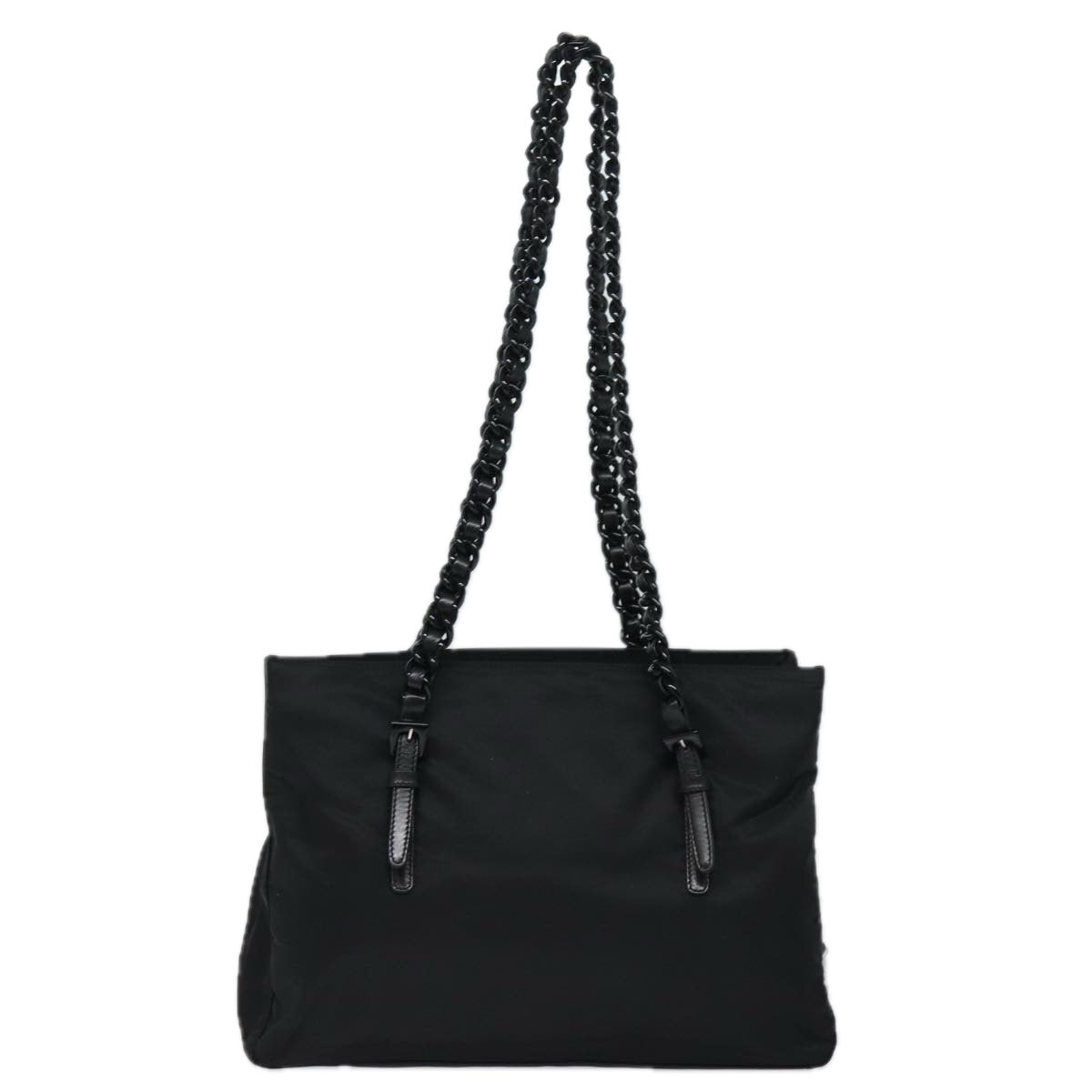 Prada Shoulder Bag Auth Nylon Black Black Auth 81003