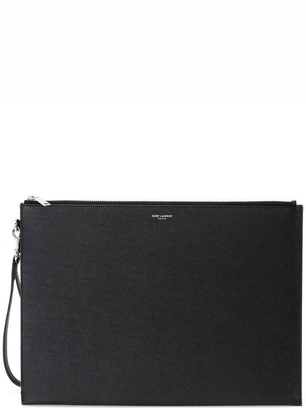 YSL Saint Laurent Saint Laurent Trending Grain Clutch Bag Leather Black