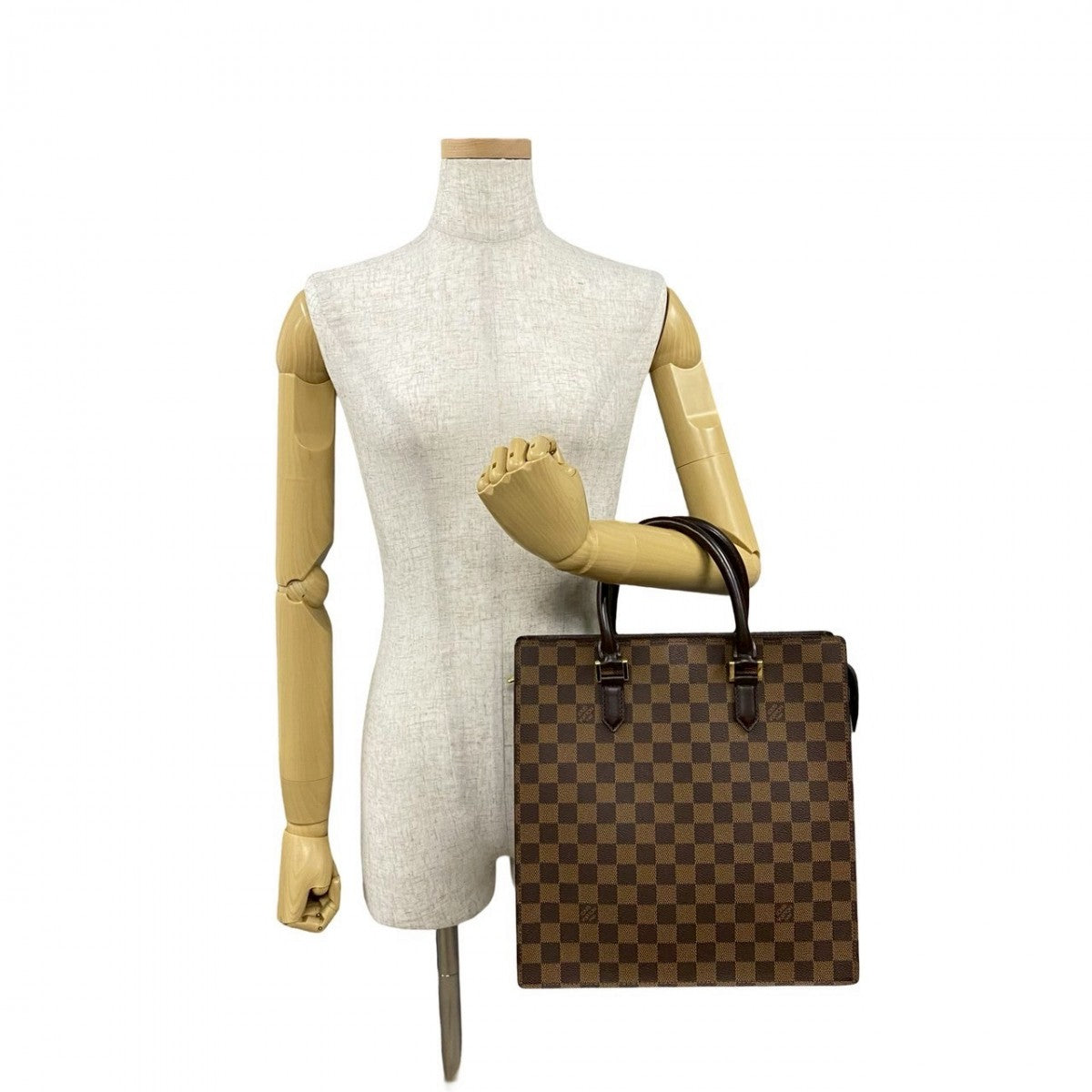 Louis Vuitton N51145 PVC Damier Venice PM Leather Brown Handbag 812K812