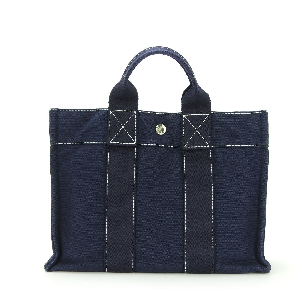 Hermes Handbag Deauville Tote Pm Unisex Unisex Canvas Navy Tote Bag