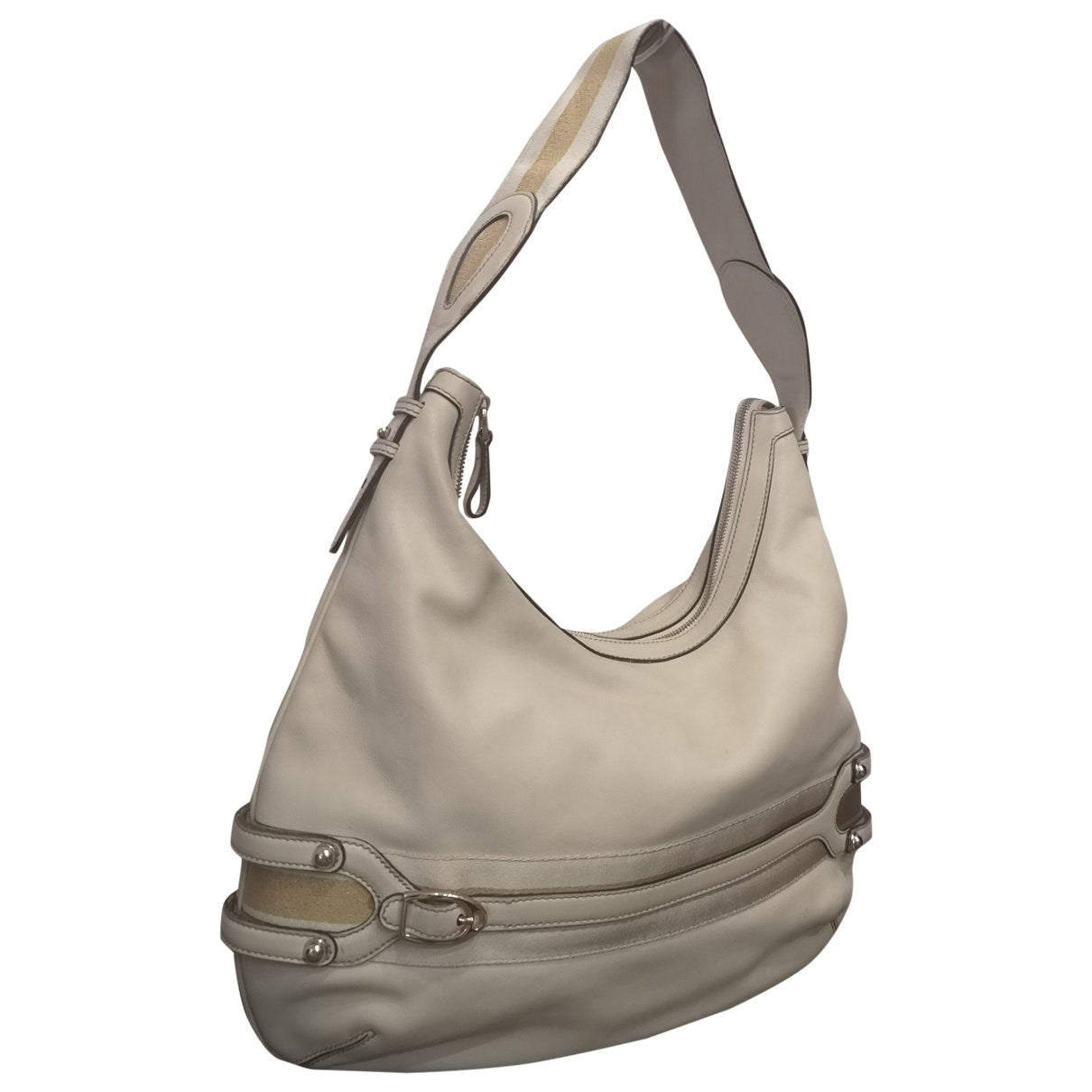 Gucci ecru leather handbag