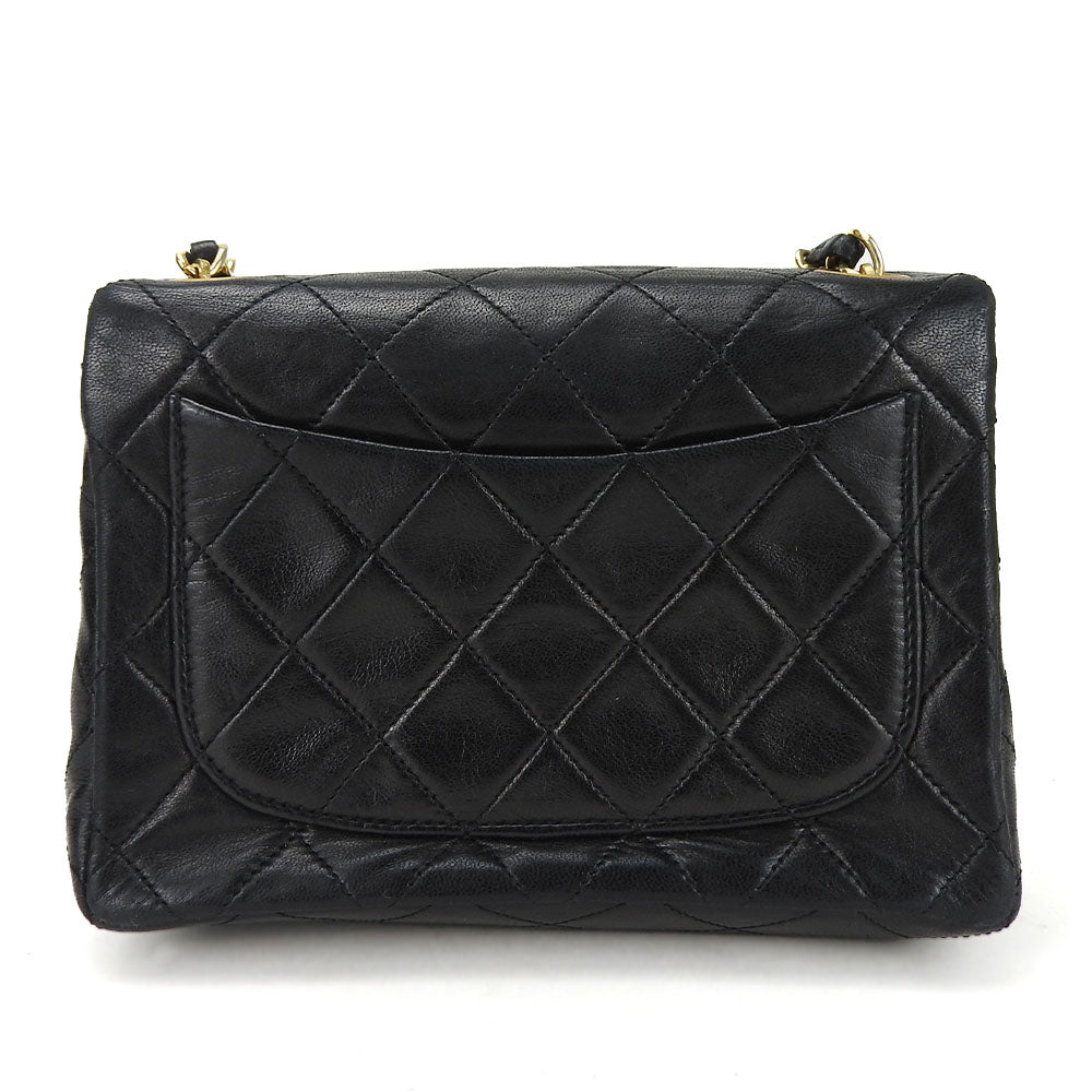 Chanel lambskin matrasse Black Shoulder Bag 4