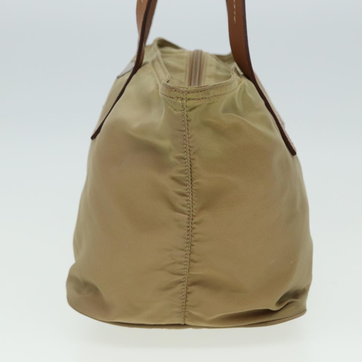 Prada Hand Bag Auth Nylon Beige Travel Bag Beige Auth 81924